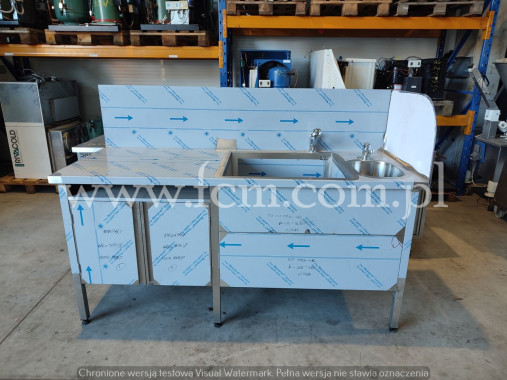 Work table with two sinks...